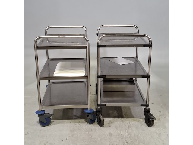 Rvs serveerwagen - afbeelding 1 van  7