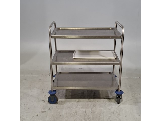 Rvs serveerwagen - afbeelding 1 van  7