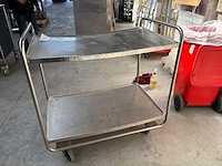 Rvs service wagen - afbeelding 1 van  2