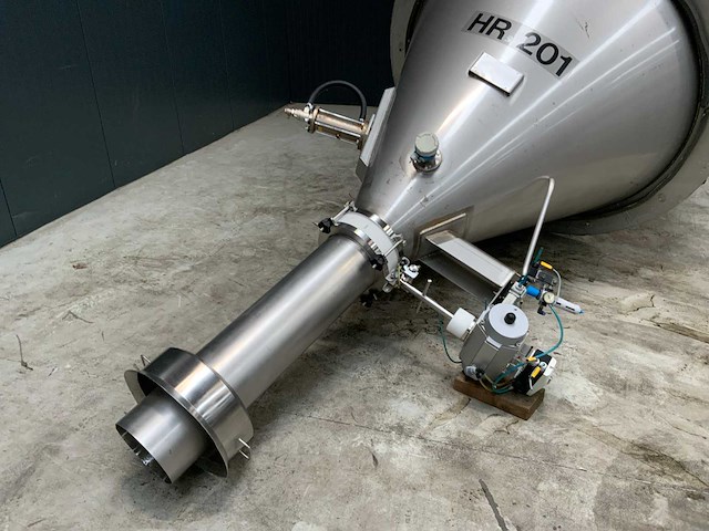 Rvs silo hopper met afsluiter - afbeelding 5 van  8