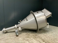 Rvs silo hopper met afsluiter - afbeelding 5 van  6