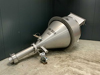 Rvs silo hopper met afsluiter - afbeelding 1 van  6