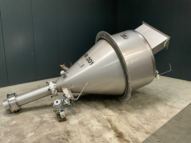 Rvs silo hopper met afsluiter - afbeelding 2 van  6