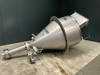 Rvs silo hopper met afsluiter - afbeelding 2 van  6