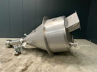 Rvs silo hopper met afsluiter - afbeelding 3 van  6