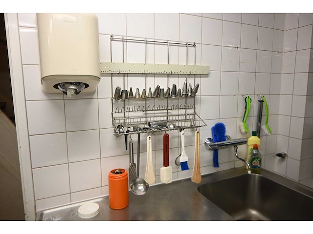 (rvs) slagroom spuitmonden set met ophangsysteem - afbeelding 1 van  3