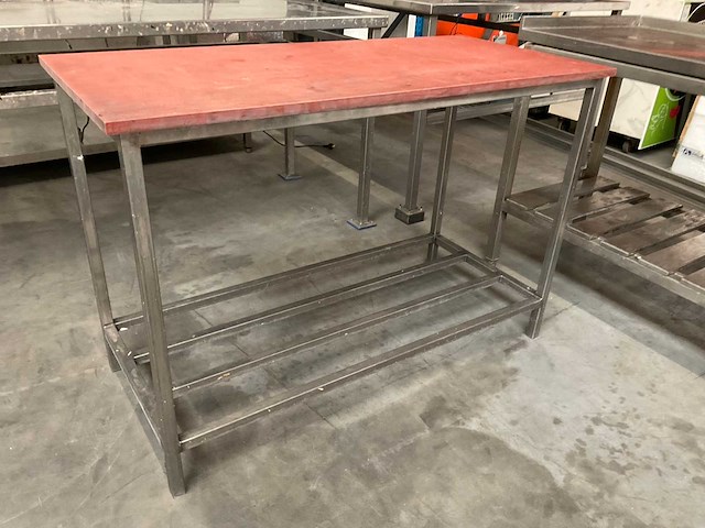 Rvs snijtafel (1300x600x890mm) - afbeelding 1 van  3