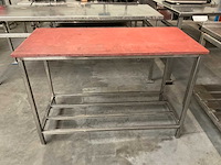 Rvs snijtafel (1300x600x890mm) - afbeelding 2 van  3