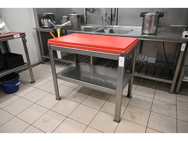 Rvs snijwerktafel - afbeelding 1 van  5