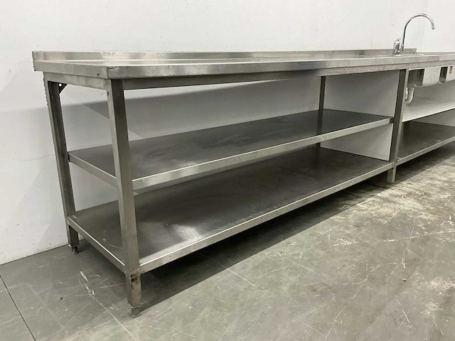 Rvs spoel- en werktafel - afbeelding 8 van  13