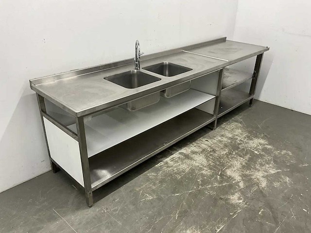 Rvs spoel- en werktafel - afbeelding 4 van  10