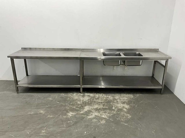 Rvs spoel- en werktafel - afbeelding 2 van  9