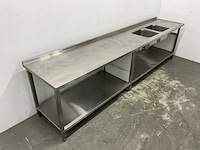 Rvs spoel- en werktafel - afbeelding 3 van  9