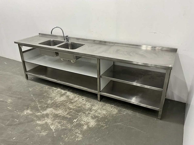 Rvs spoel- en werktafel - afbeelding 2 van  10