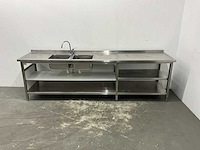 Rvs spoel- en werktafel - afbeelding 3 van  10