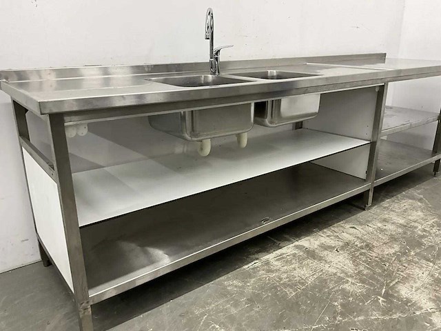 Rvs spoel- en werktafel - afbeelding 6 van  10