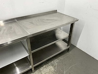 Rvs spoel- en werktafel - afbeelding 8 van  10