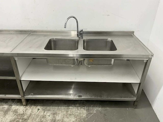 Rvs spoel- en werktafel - afbeelding 2 van  7