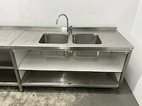 Rvs spoel- en werktafel - afbeelding 2 van  7