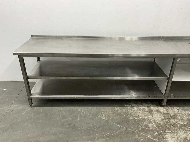 Rvs spoel- en werktafel - afbeelding 3 van  7