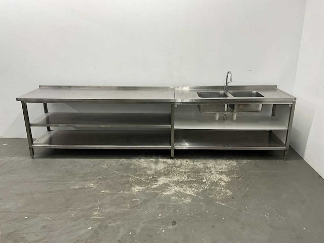 Rvs spoel- en werktafel - afbeelding 4 van  7