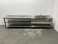 Rvs spoel- en werktafel - afbeelding 4 van  7