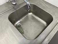 Rvs spoelaanvoertafel met voorspoeldouche - afbeelding 4 van  7