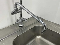 Rvs spoelaanvoertafel met voorspoeldouche - afbeelding 5 van  7