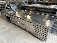 Rvs spoelmeubel met koelwerkbank - afbeelding 1 van  9