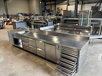 Rvs spoelmeubel met koelwerkbank - afbeelding 2 van  9