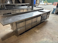 Rvs spoelmeubel met koelwerkbank - afbeelding 2 van  2