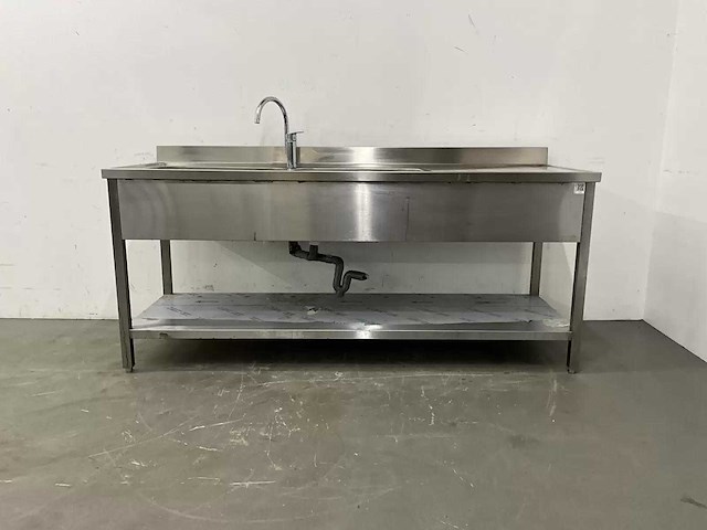 Rvs spoeltafel (200 cm) - afbeelding 3 van  9