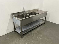 Rvs spoeltafel (200 cm) - afbeelding 4 van  9