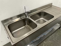 Rvs spoeltafel (200 cm) - afbeelding 5 van  9