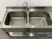 Rvs spoeltafel (200 cm) - afbeelding 6 van  9
