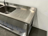Rvs spoeltafel (200 cm) - afbeelding 8 van  9