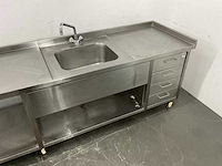 Rvs spoeltafel (330 cm) - afbeelding 5 van  8