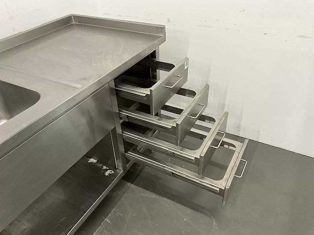 Rvs spoeltafel (330 cm) - afbeelding 7 van  8