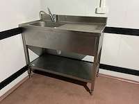 Rvs spoeltafel 500x400x250 mm - afbeelding 1 van  5