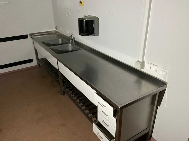 Rvs spoeltafel 500x500x250 mm - afbeelding 3 van  8