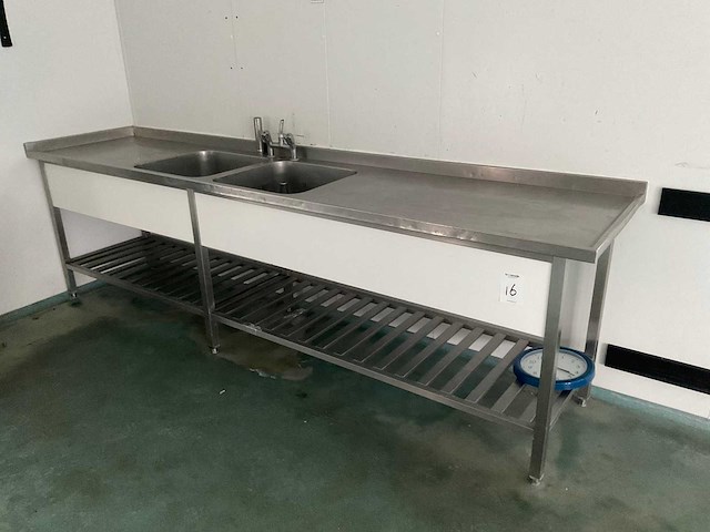 Rvs spoeltafel 500x500x250 mm - afbeelding 1 van  6