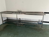 Rvs spoeltafel 500x500x250 mm - afbeelding 2 van  6