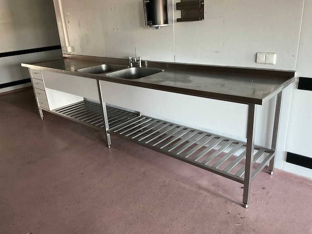 Rvs spoeltafel 500x500x250 mm - afbeelding 2 van  9