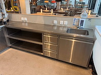 Rvs spoeltafel met close-in boiler - afbeelding 1 van  9