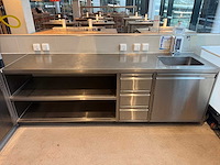 Rvs spoeltafel met close-in boiler - afbeelding 2 van  9