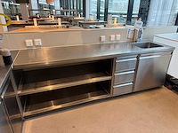 Rvs spoeltafel met close-in boiler - afbeelding 8 van  9