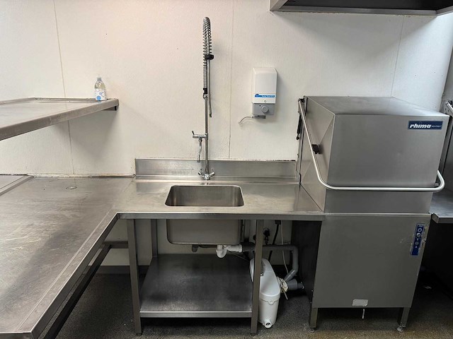 Rvs spoeltafel met debrasseermeubel - afbeelding 2 van  9