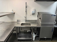 Rvs spoeltafel met debrasseermeubel - afbeelding 2 van  6
