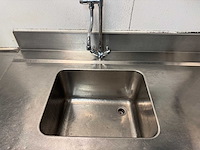 Rvs spoeltafel met debrasseermeubel - afbeelding 3 van  6