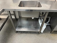 Rvs spoeltafel met debrasseermeubel - afbeelding 4 van  6